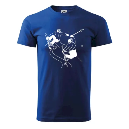 Lyžovanie - kreslené obrázok