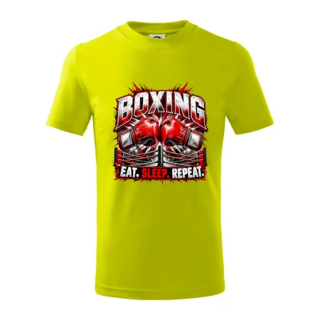 Boxerské rukavice v ringu eat sleep repeat