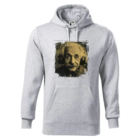 Albert Einstein so slúchadlami