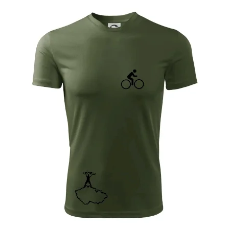 Mapa ČR + kolo na prsu