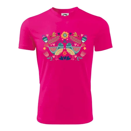 Folklór - dva farebné vtáčiky