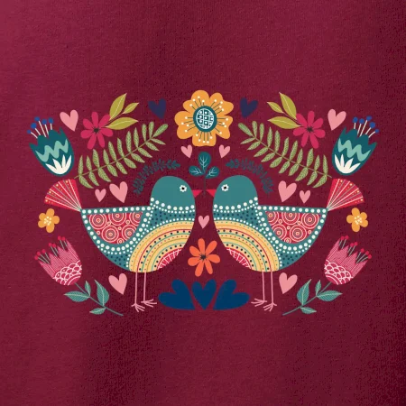 Folklór - dva farebné vtáčiky