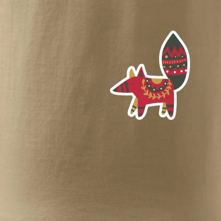 Folklór na prsníku líška