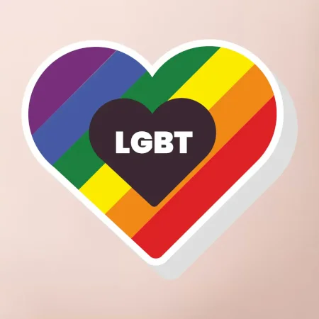 LGBT srdce dúhové