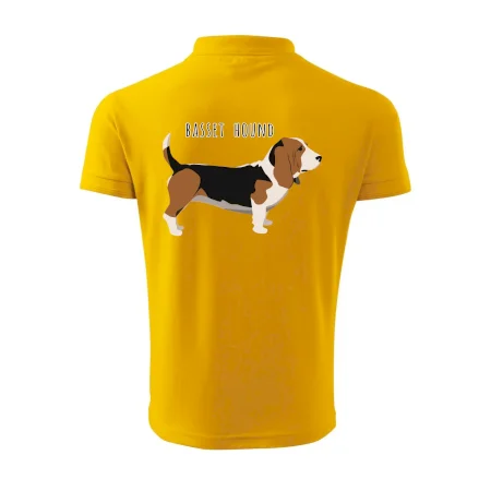 Basset hound pes s nápisom