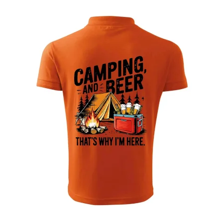 Černý nápis nápis Camping and beer