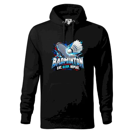 Bedmintonová raketa s košíčkom eat sleep repeat