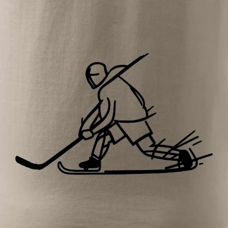 Kreslený hokejista tučnou fixkou