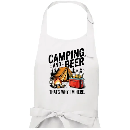 Černý nápis nápis Camping and beer