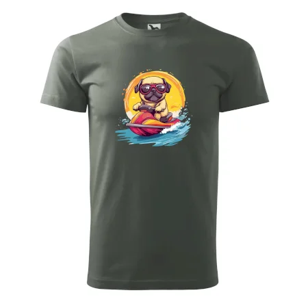 Mops na vodnom skútri
