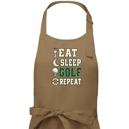 Eat sleep golf repeat typografie