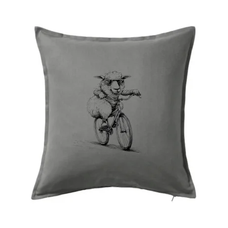 Ovce s okuliarmi na bicykli