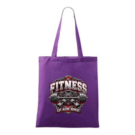 Fitness činka a závažia eat sleep repeat