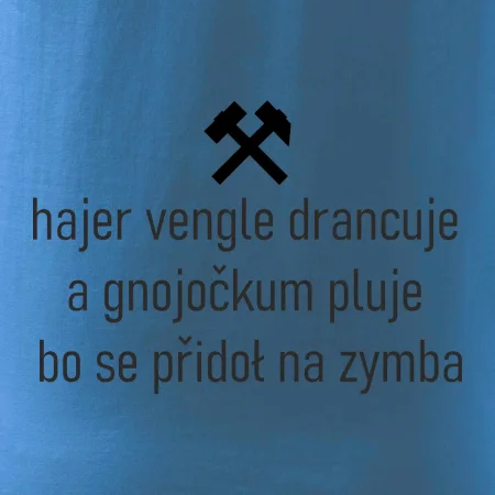 Hajer vengle drancuje a gnojočkum pluje bo se přidoł na zymba