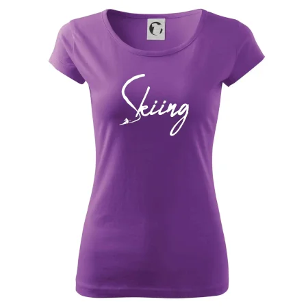 Skiing nápis lyžiar