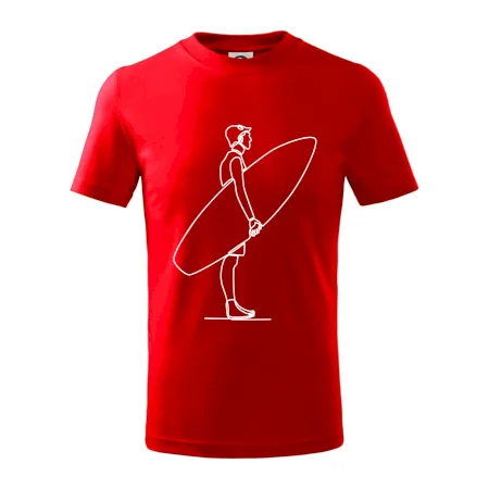 Surfer stojaci jedným ťahom