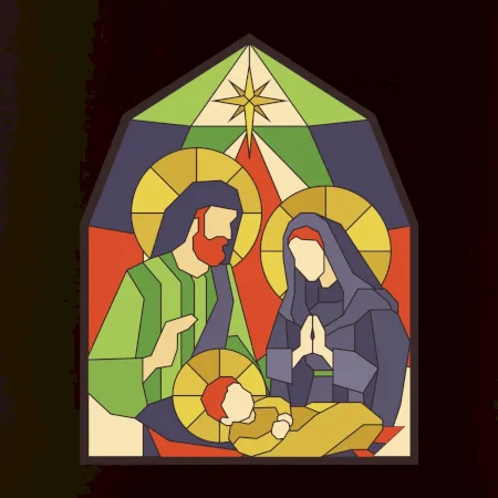 Vitráž - jasličky