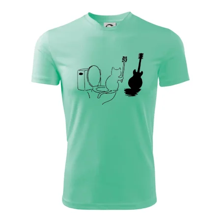 Mačka a gitara WC