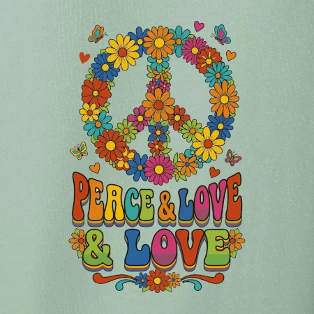 Peace and love - na výšku s květy