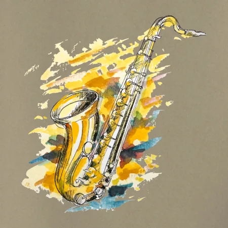Saxofón maľovaný