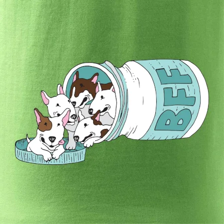 Bullterrier Friends Forever zelené (Pecka design)
