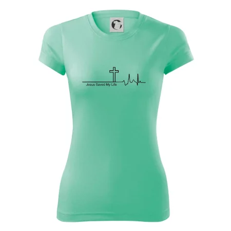 Jesus Saved My Life kríž ekg