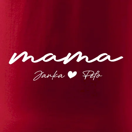 Mama - tričko menami deti písacie
