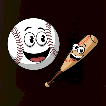 Parové tričko - baseballová raketa a loptička