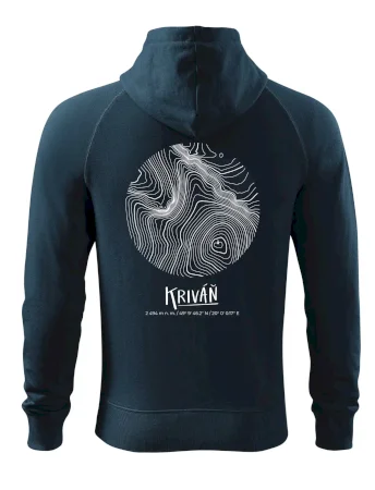 Kriváň - vrstevnice v kruhu