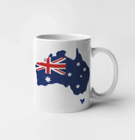 Austrália - vlajka mapa