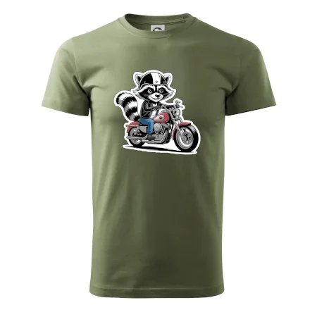 Mýval na motorke kreslený
