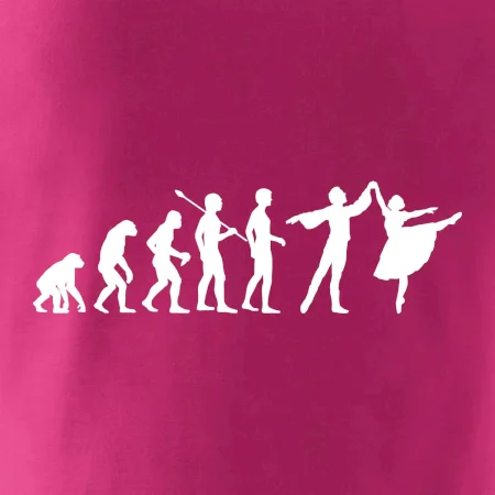 Evolúcia tanec - muž a žena so sukňou
