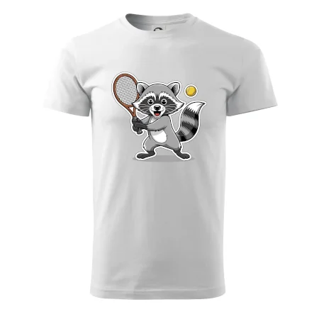 Mýval hrá tenis kreslený