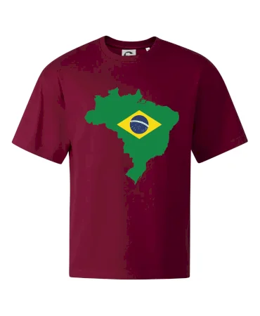 Brazília vlajka v mape