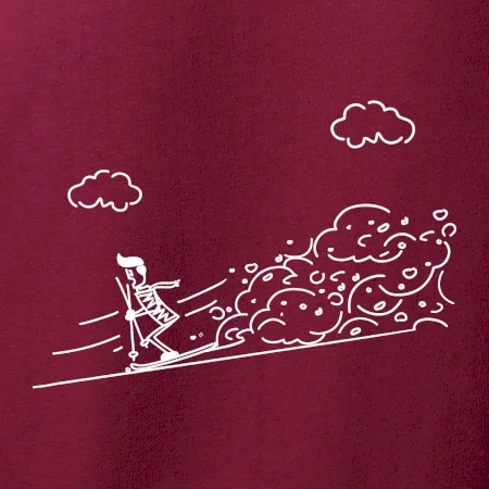 Kreslený lyžiar na horách