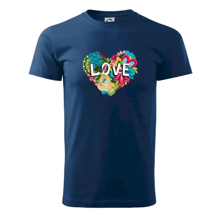 Love nápis květovaný