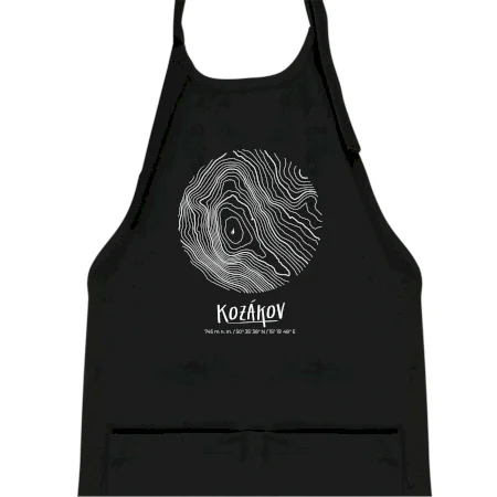 Kozákov - vrstevnice v kruhu