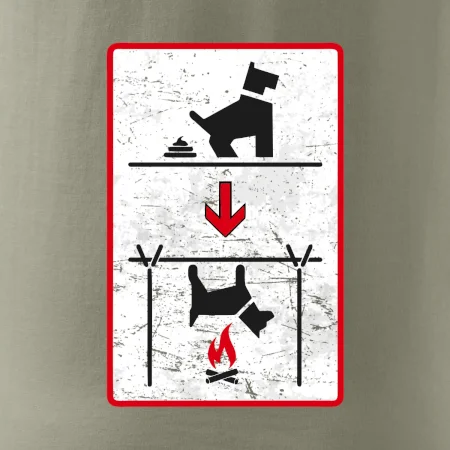 Tričko pre odporcov sraní na chodníku