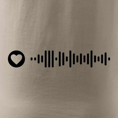 Zamilovaný Spotify kód na prsníku