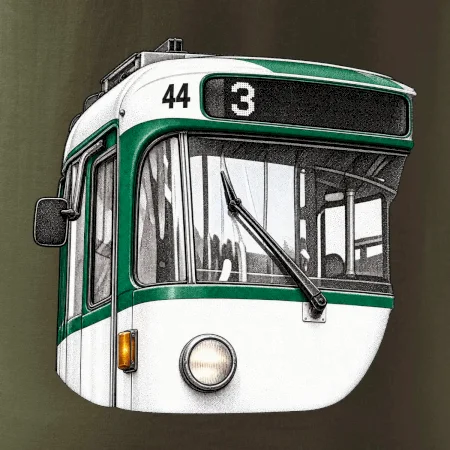Detail čela T3R SLF tečkovaná perokresba