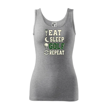 Eat sleep golf repeat typografie