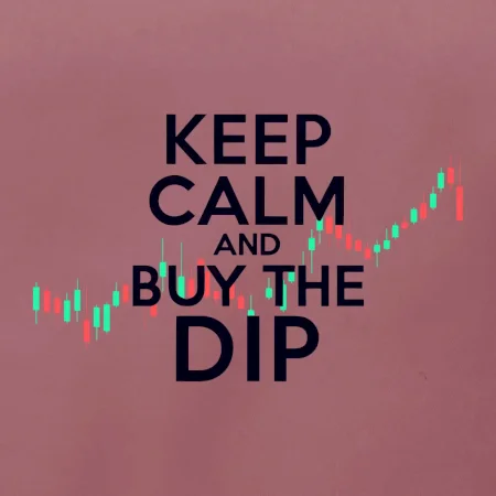 Zelenočervený graf Keep Calm and Buy the Dip