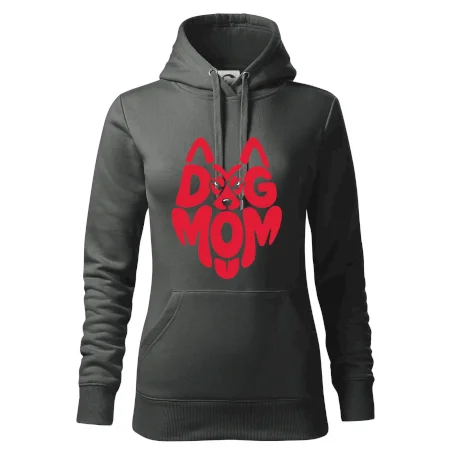 Dog mom nápis v hlavě