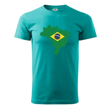 Brazília vlajka v mape