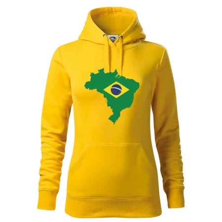 Brazília vlajka v mape