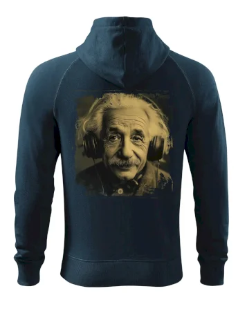 Albert Einstein so slúchadlami