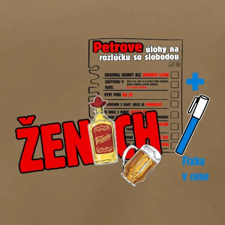 Tričko na rozlúčku s úlohami na chrbte + nápis ženích