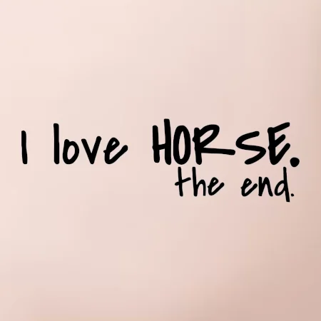 I love horse the end.