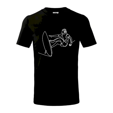 Surfer na vlne jedným ťahom