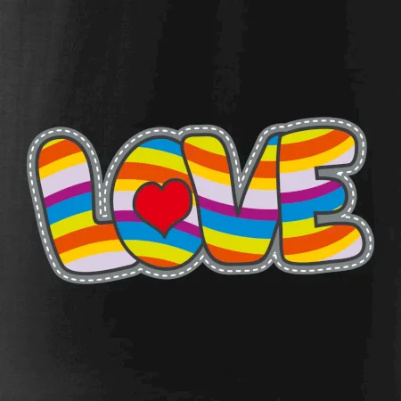 Love nápis dúhový